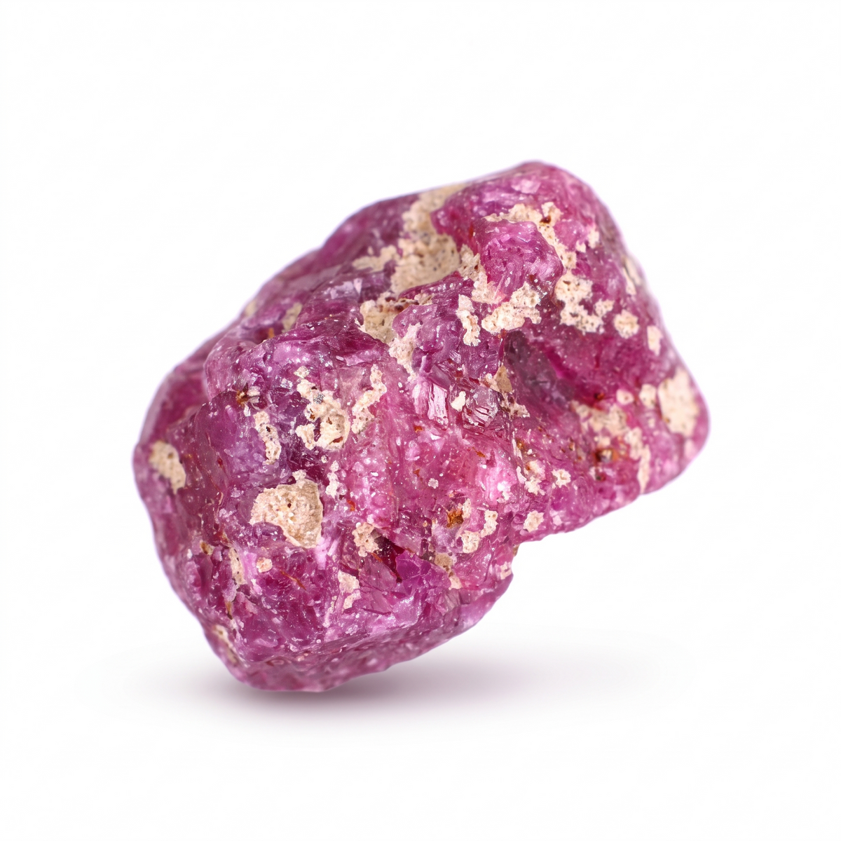 18.28 Ct Natural Ruby Rough Crystal | Unheated Purplish Red Tanzanian Ruby Specimen Main image
