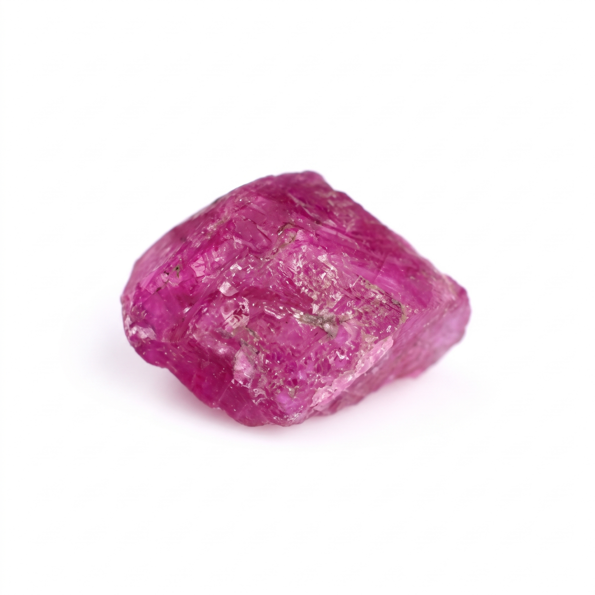 3.46 Ct Natural Purplish Red Ruby Rough Crystal | Unheated Tanzania Ruby Collector Gemstone Main image