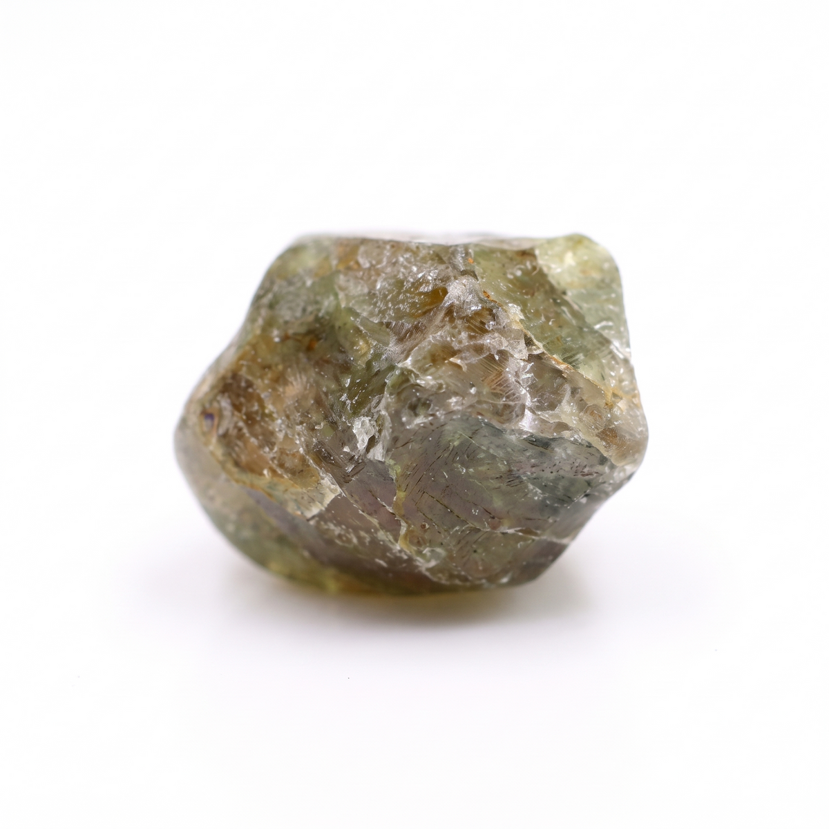 15.98 Ct Natural Green Sapphire Rough Crystal | Unheated Madagascar Sapphire Specimen