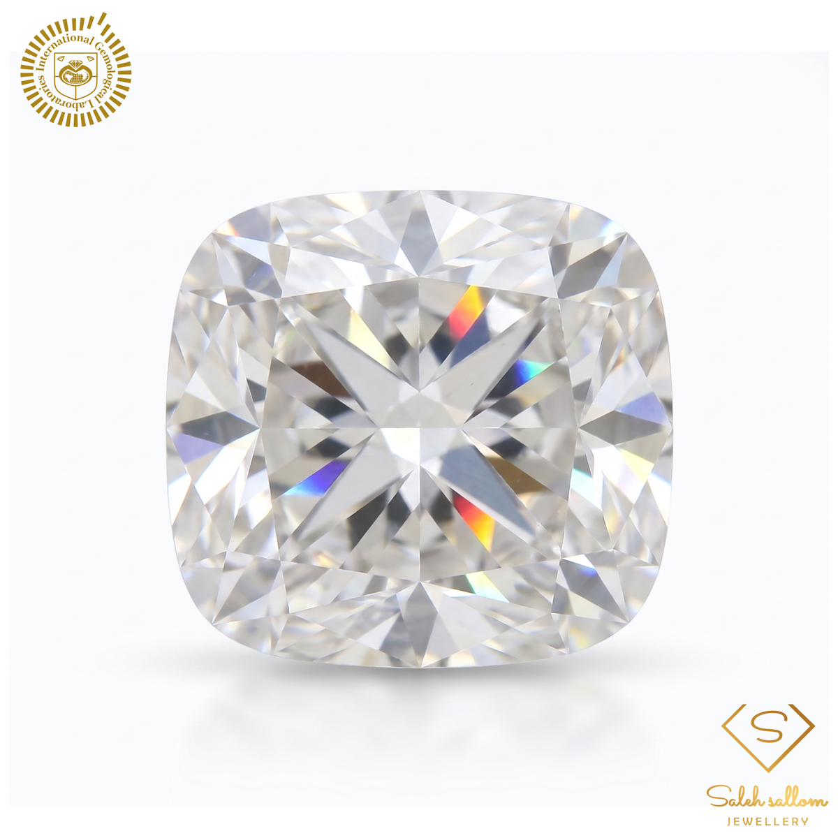 0.88 Carat Natural Cushion Diamond – D Color, VS2 Clarity | IGL Certified