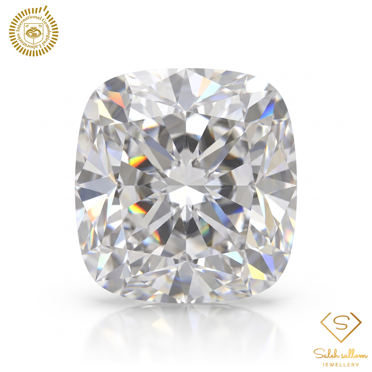 0.81 Carat Natural Cushion Diamond – D Color, VS2 Clarity | IGL Certified Main image