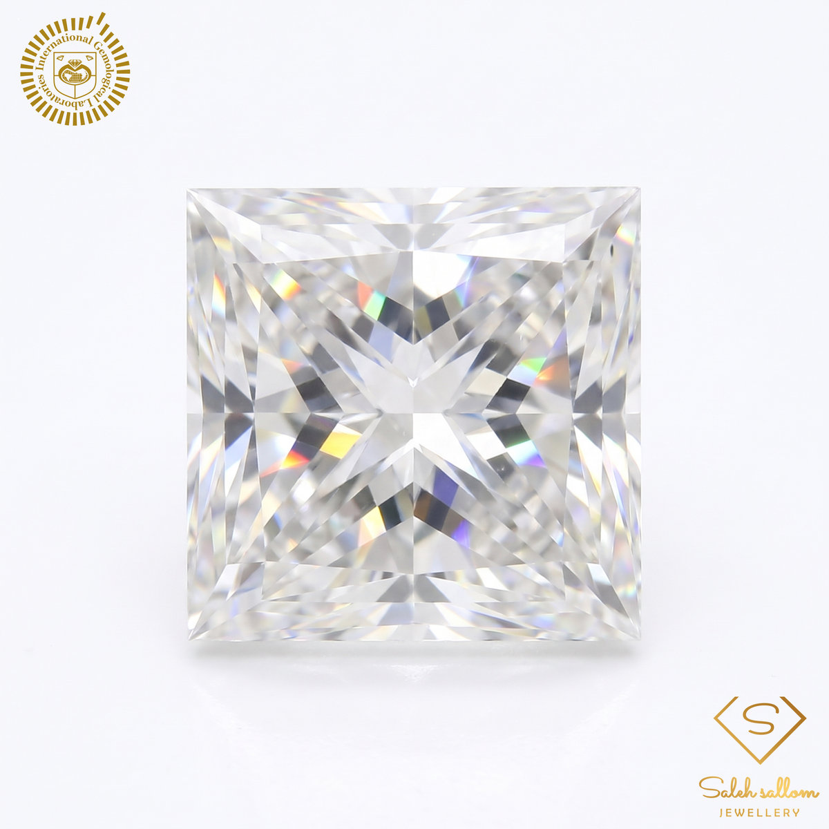 1.45 Carat Natural Princess-Cut Diamond – D Color, SI2 Clarity | IGL Certified