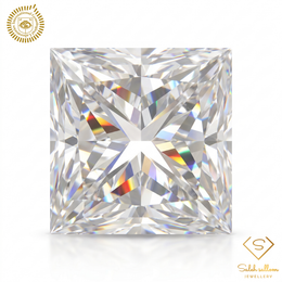 0.90 Carat Natural Princess-Cut Diamond – E Color, SI1 Clarity | IGL Certified