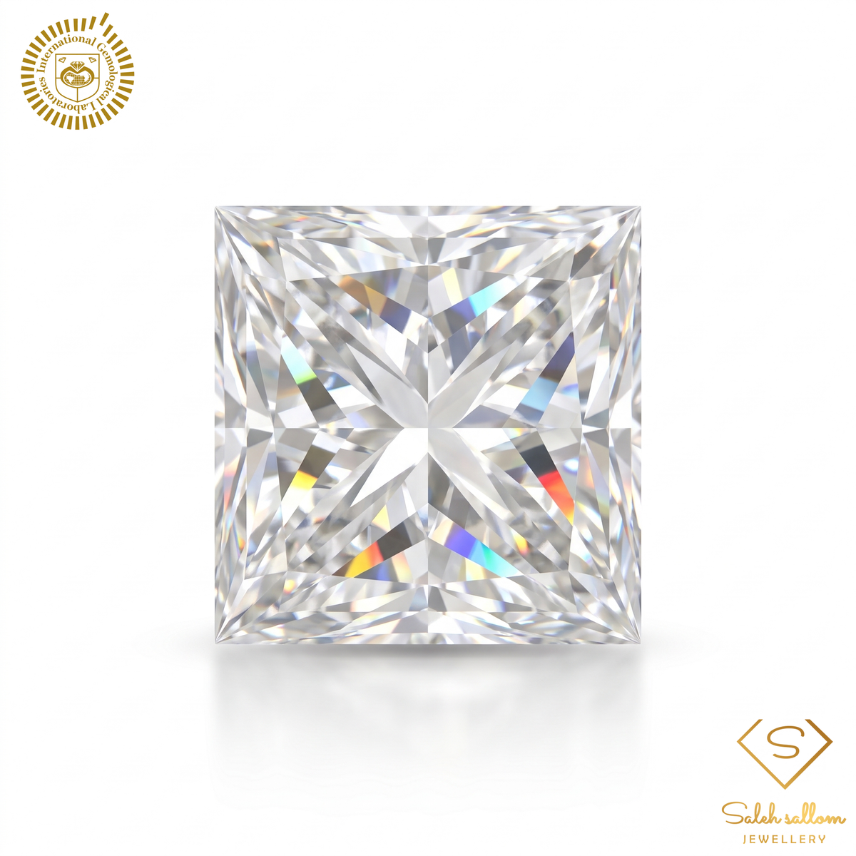0.74 Carat Natural Princess-Cut Diamond – G Color, SI2 Clarity | IGL Certified