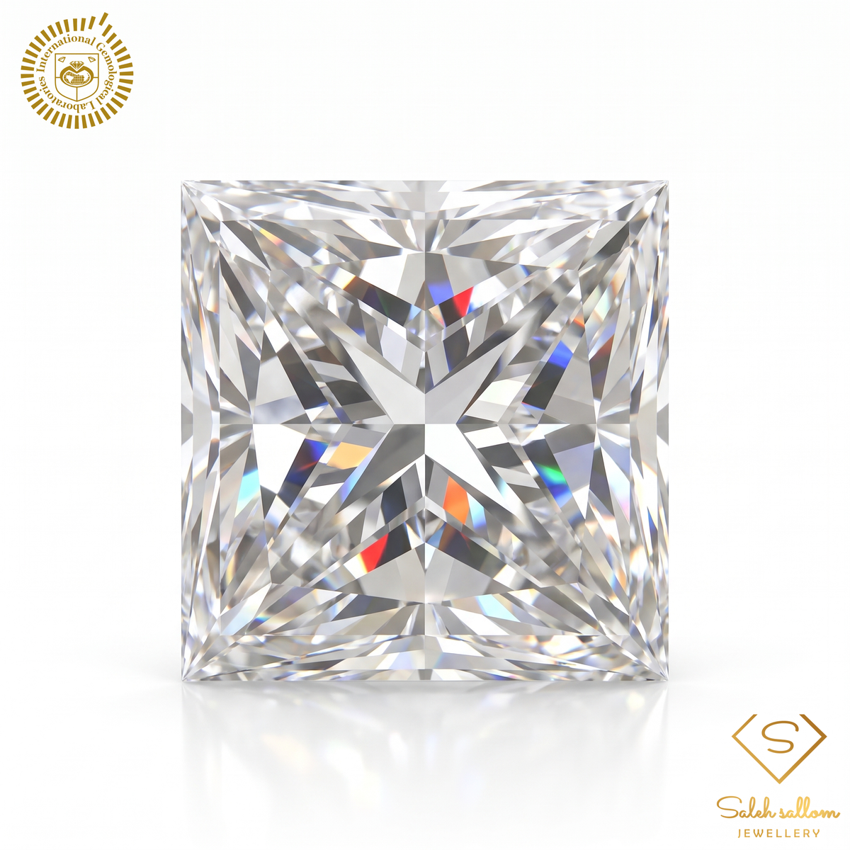 0.70 Carat Natural Princess-Cut Diamond – H Color, VS1 Clarity | IGL Certified