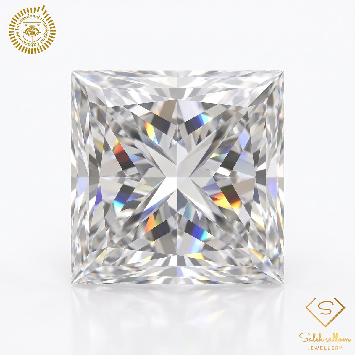 0.50 Carat Natural Princess-Cut Diamond – F Color, SI1 Clarity | IGL Certified