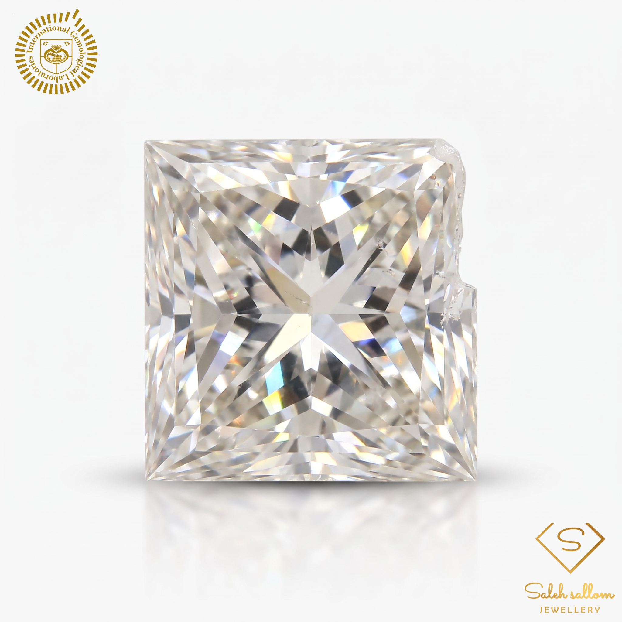 1.00 Carat Natural Princess-Cut Diamond – J Color, VVS2 Clarity | IGL Certified Secondary image
