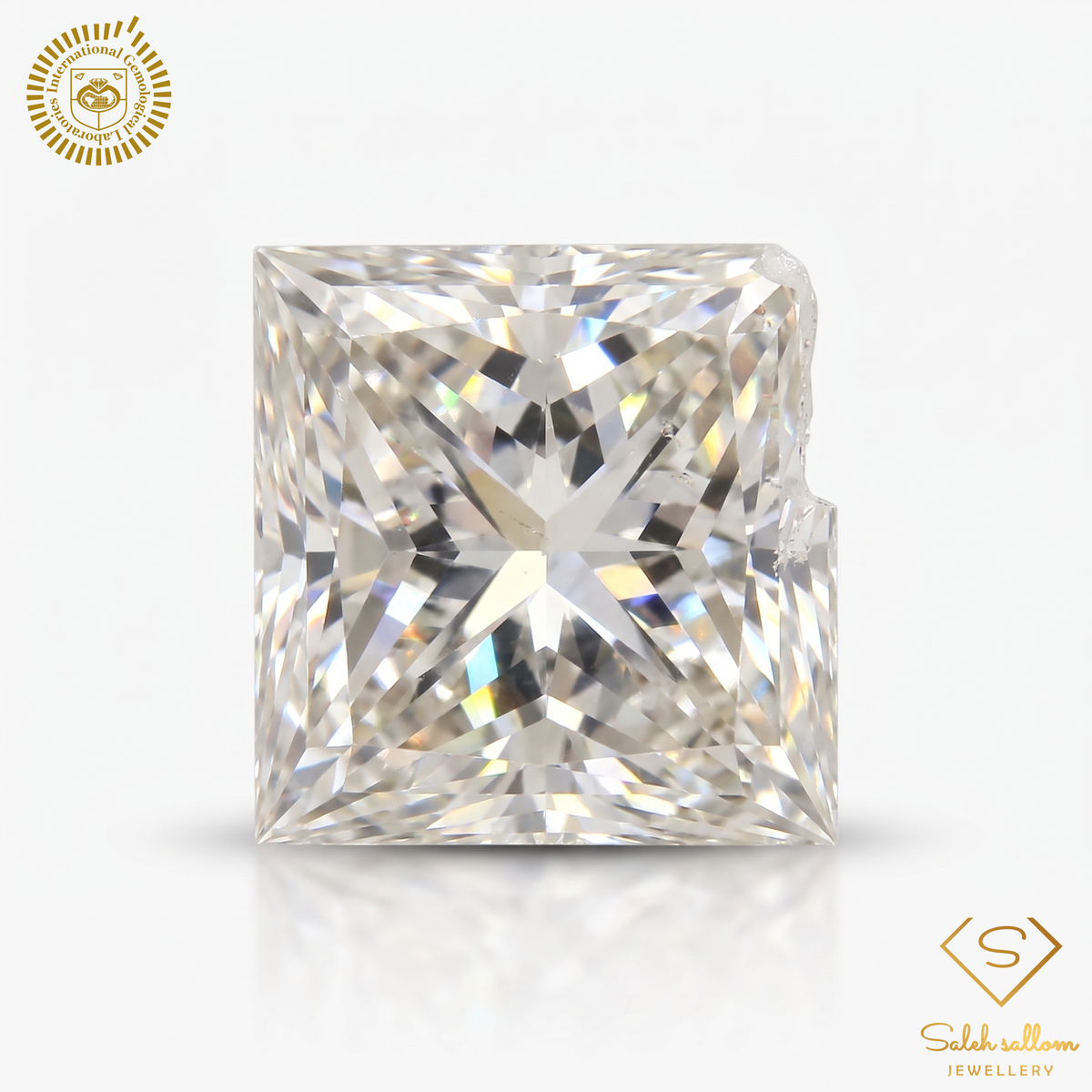 1.00 Carat Natural Princess-Cut Diamond – J Color, VVS2 Clarity | IGL Certified