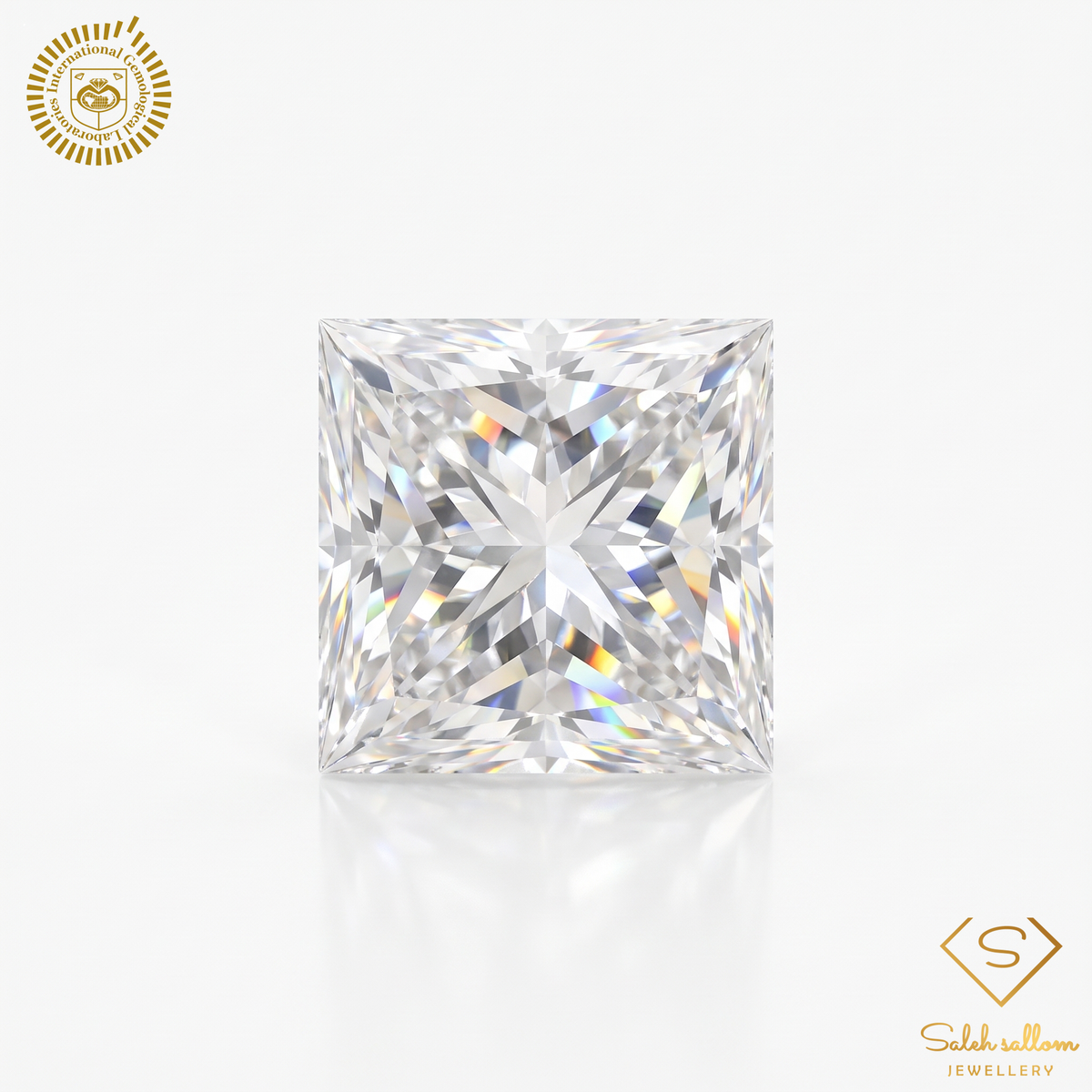 0.77 Carat Natural Princess-Cut Diamond – E Color, SI2 Clarity | IGL Certified