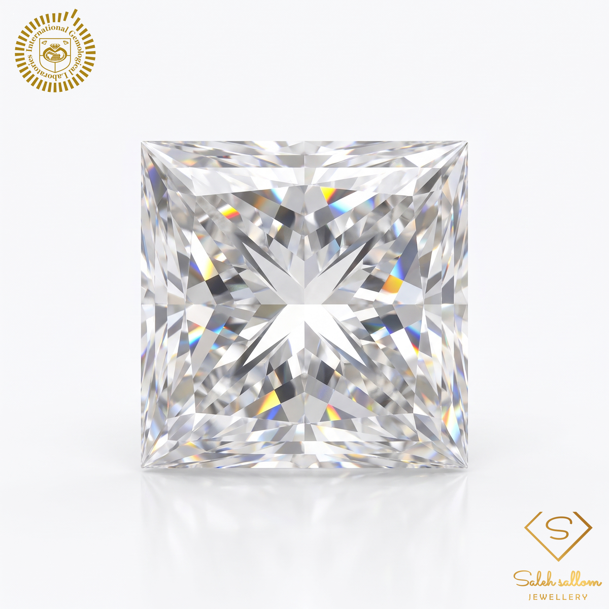 0.77 Carat Natural Princess-Cut Diamond – E Color, SI2 Clarity | IGL Certified