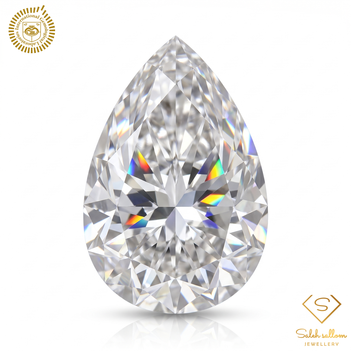 1.05 Carat J Color Natural Pear-Cut Diamond – VS2 Clarity | IGL Certified