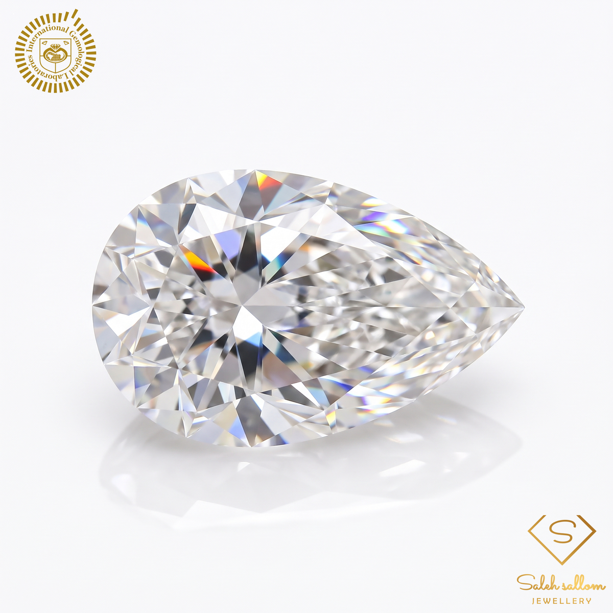 1.05 Carat J Color Natural Pear-Cut Diamond – VS2 Clarity | IGL Certified