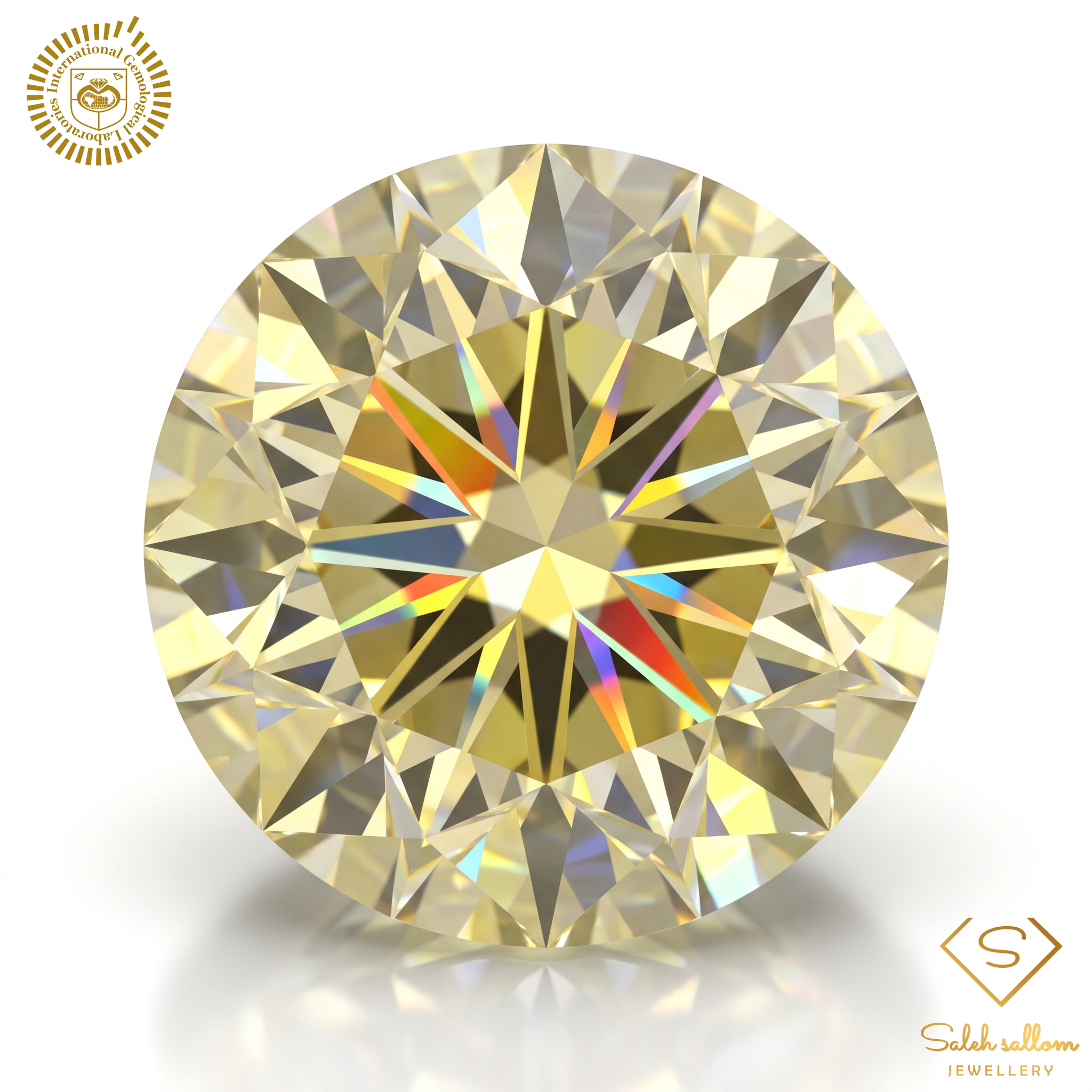 1.00 Carat Natural Fancy Yellow Diamond – Round Brilliant | SI1 Clarity | Excellent Cut | IGL Certified Secondary image