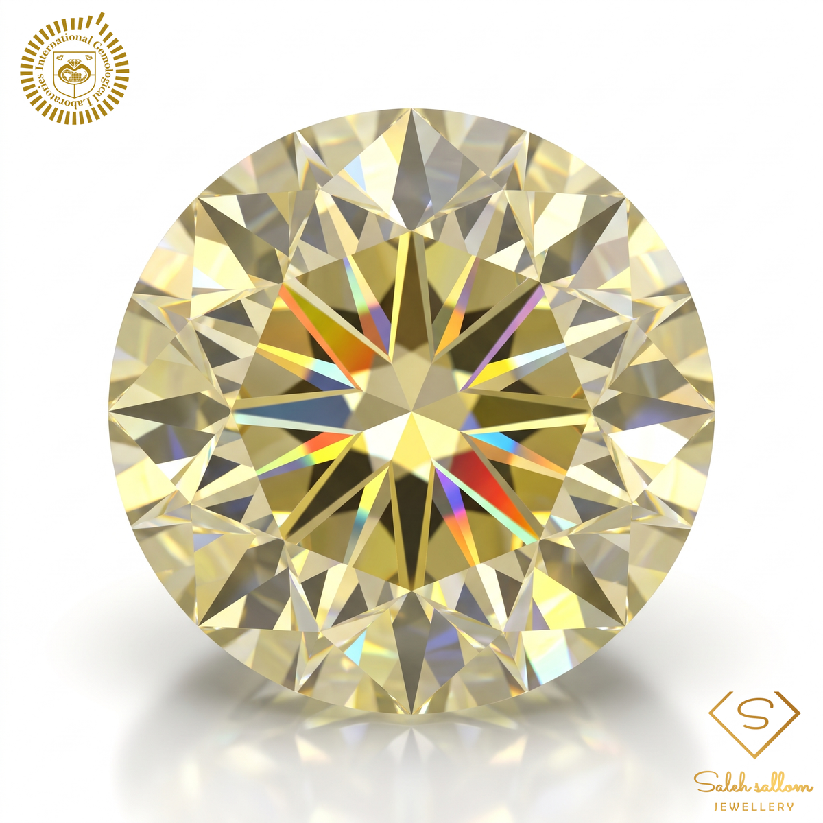 1.00 Carat Natural Fancy Yellow Diamond – Round Brilliant | SI1 Clarity | Excellent Cut | IGL Certified
