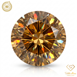 0.47 Carat Natural Fancy Brownish Yellow Diamond – Round Brilliant | VVS2 Clarity | IGL Certified