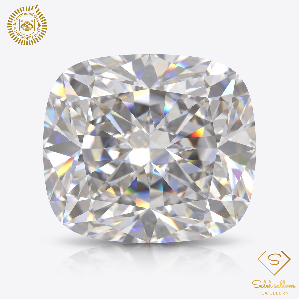 0.66 Carat D Color Natural Diamond – Cushion Shape | VS2 Clarity | IGL Certified