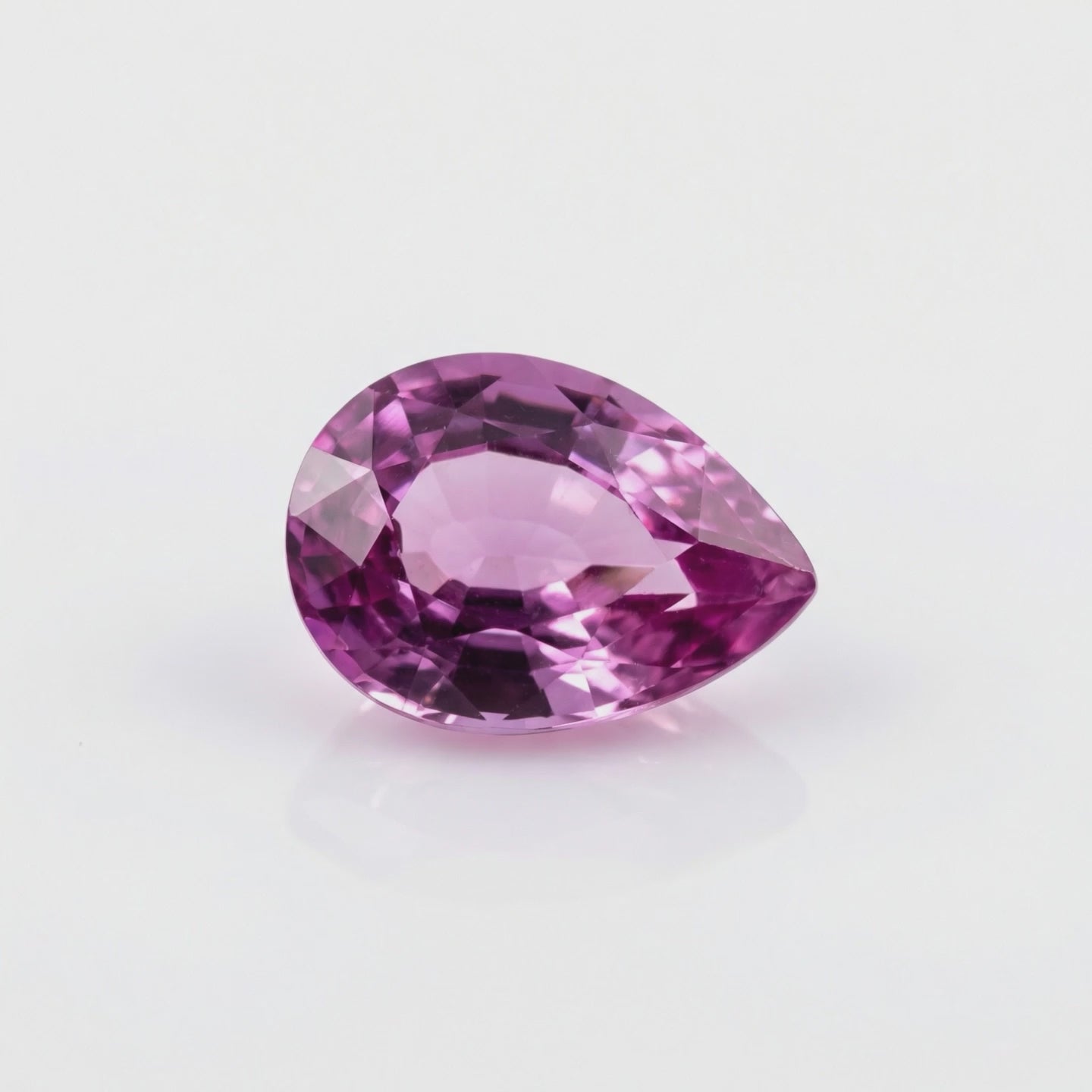 IGI Certified Laboratory Grown Purplish Pink Sapphire | 5.76 Carat Pear Mixed Cut | Luxury Gemstone