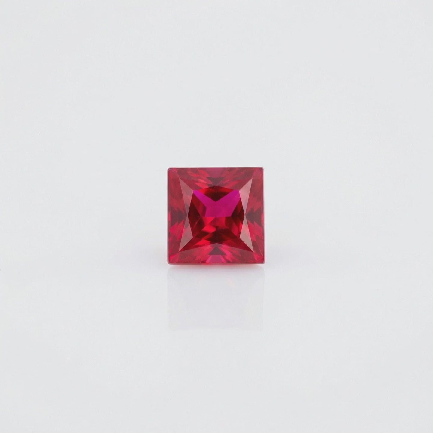 IGI Certified Laboratory Grown Ruby | 1.28 Carat Princess Cut | Purplish Red Gemstone