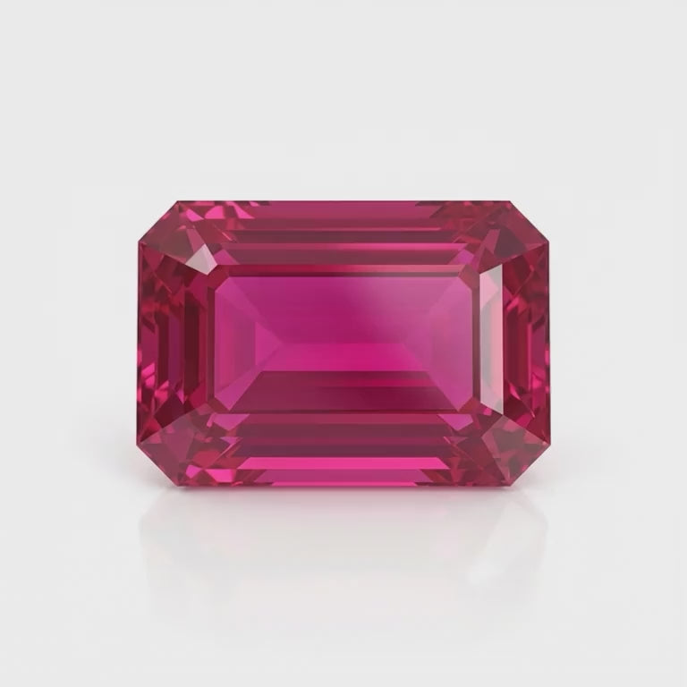 IGI Certified Laboratory Grown Ruby | Cushion Modified Brilliant Cut | 0.61 Carat Fine Red Gemstone