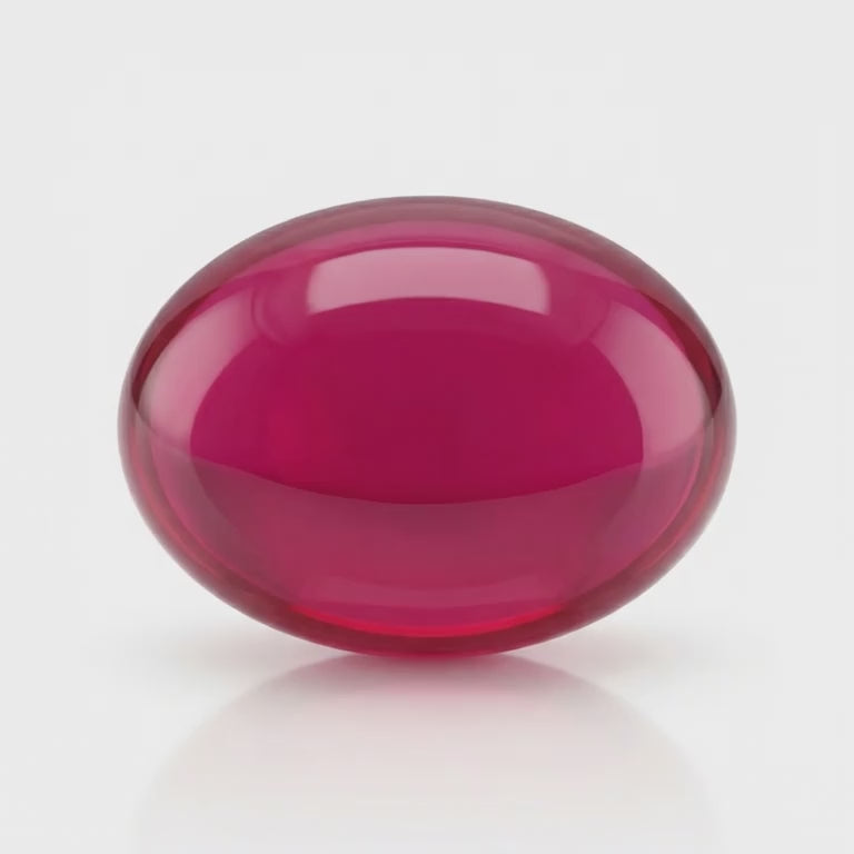 IGI Certified Laboratory Grown Star Ruby | 13.43 Carat Oval Cabochon | Rare Luxury Gemstone