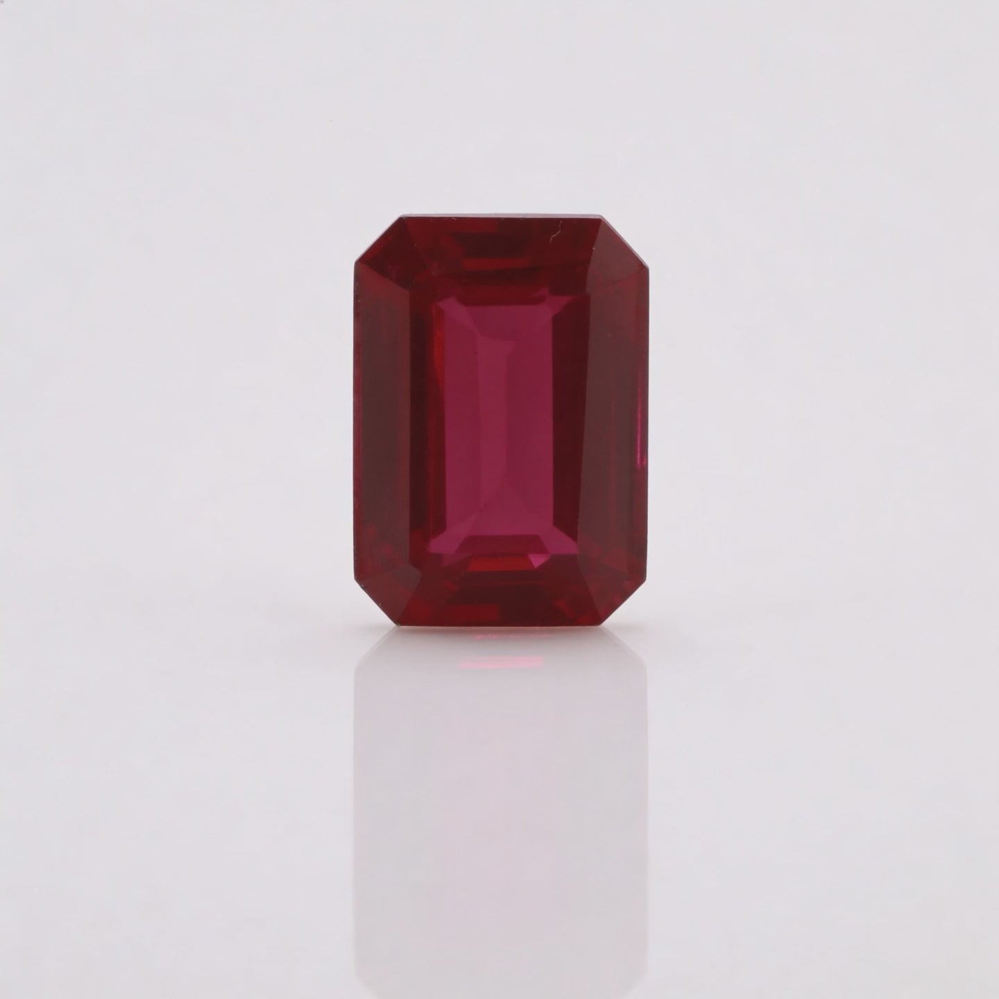 IGI Certified Laboratory Grown Ruby | 13.59 Carat Emerald Cut | Premium Red Statement Gemstone