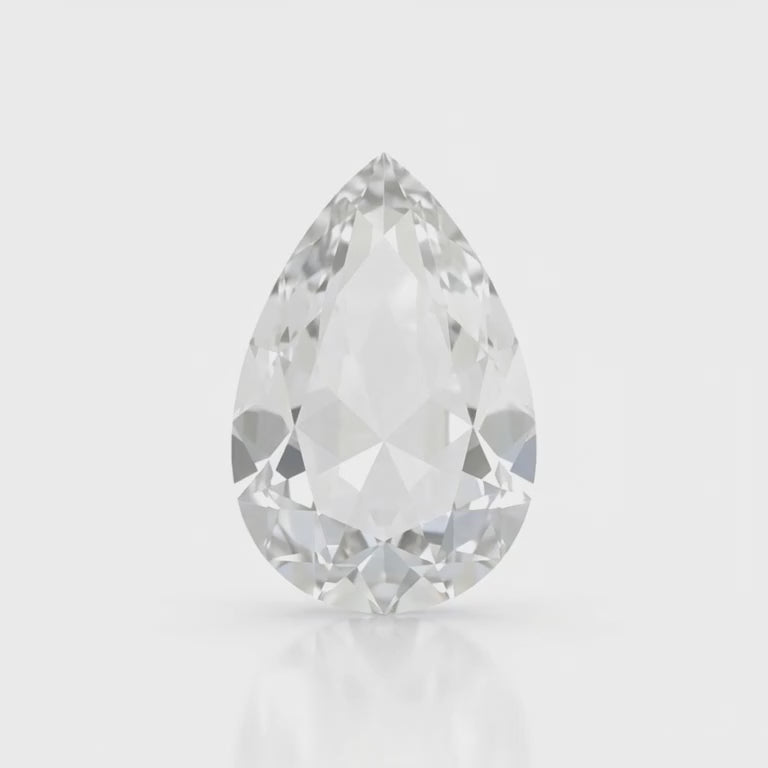 IGI Certified Laboratory Grown Colorless Sapphire | 5.38 Carat Pear Mixed Cut | Luxury Clear Gemstone