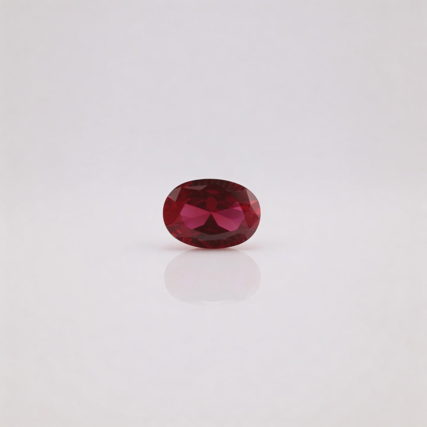 IGI Certified Laboratory Grown Ruby | 6.94 Carat Oval Brilliant Cut | Purplish Red
