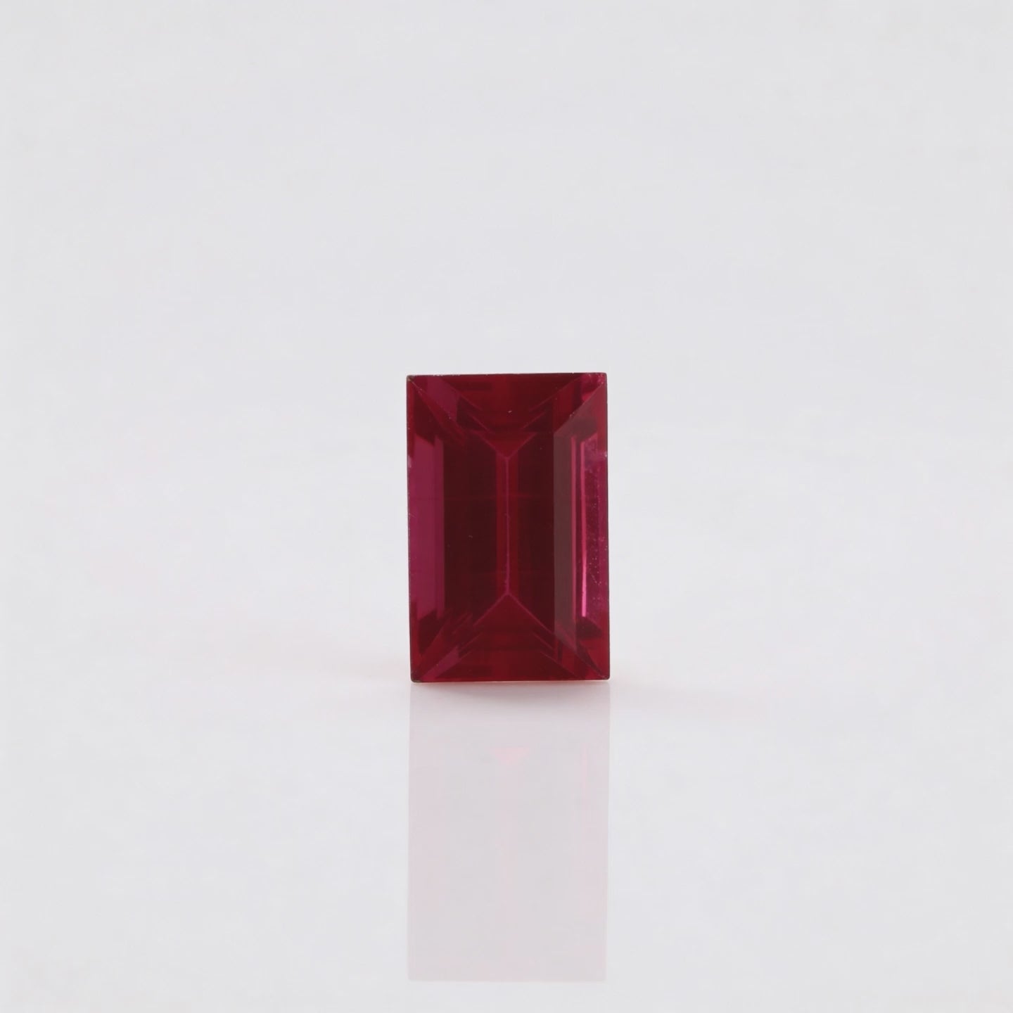 IGI Certified Laboratory Grown Ruby | 4.79 Carat Rectangular Step Cut | Purplish Red Ruby