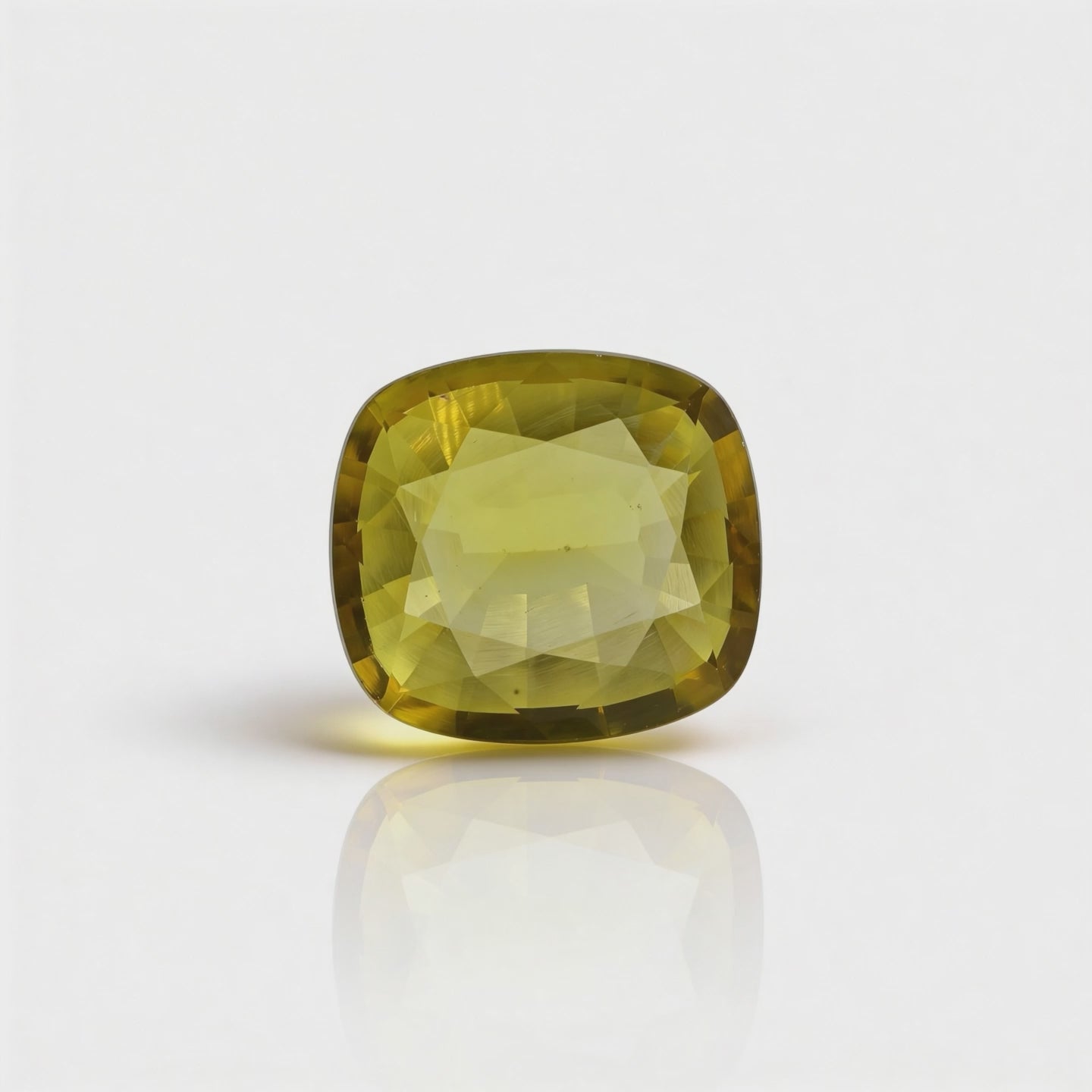 IGI Certified Laboratory Grown Yellow Sapphire | 15.16 Carat Cushion Mixed Cut | Premium Bright Yellow Gemstone