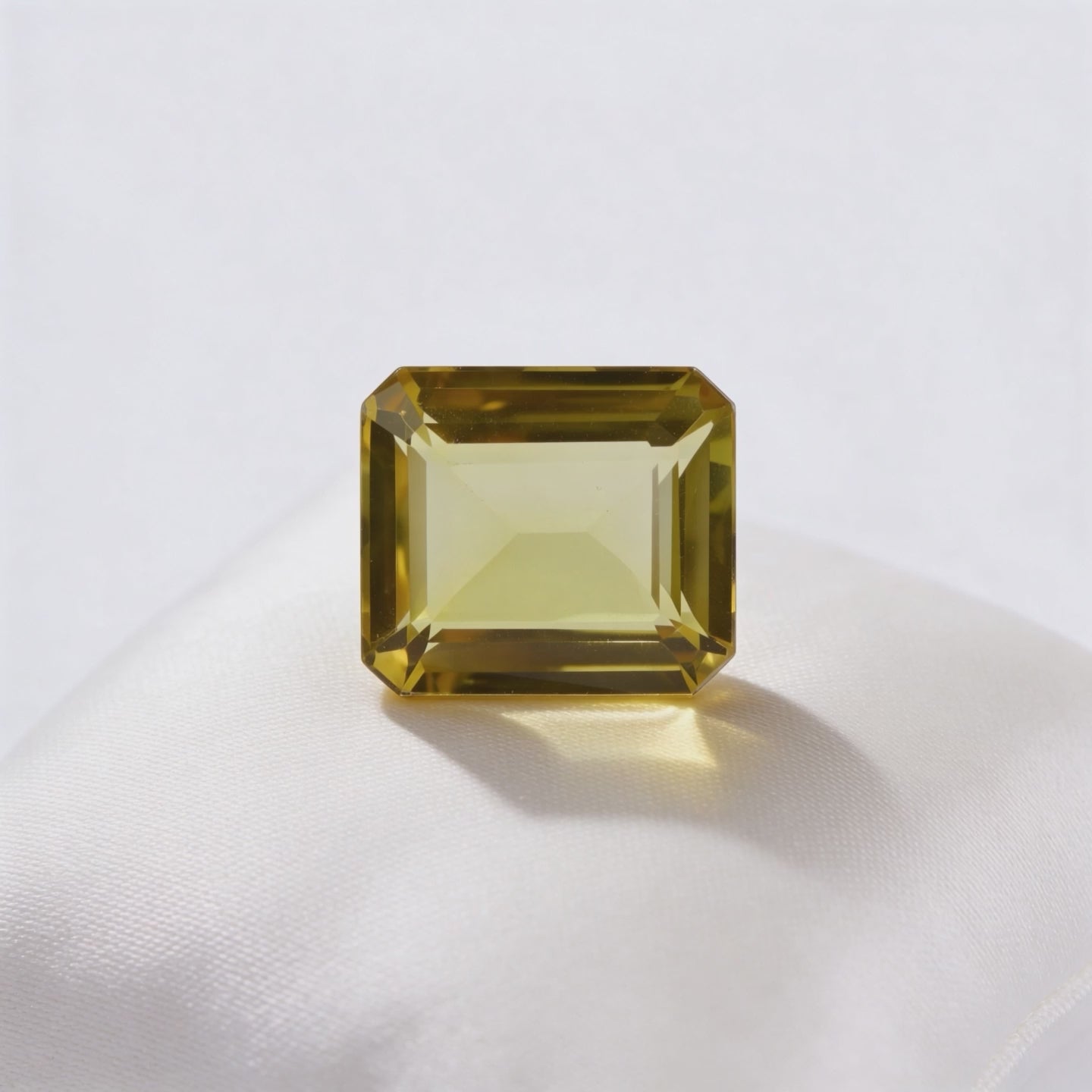 IGI Certified Laboratory Grown Yellow Sapphire | 20.92 Carat Emerald Cut | Premium Vivid Yellow Gemstone