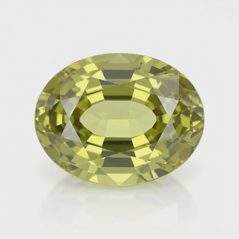 IGI Certified Laboratory Grown Yellow Sapphire | 3.89 Carat Oval Mixed Cut | Fine Luxury Gemstone