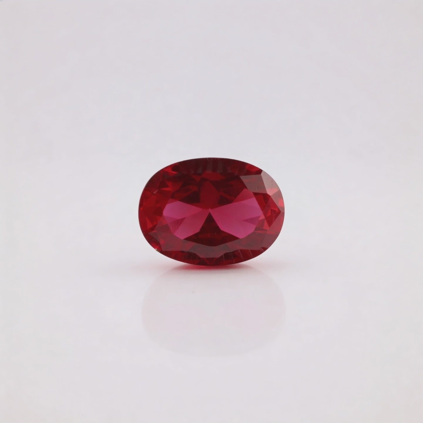 IGI Certified Laboratory Grown Ruby | 7.10 Carat Oval Brilliant Cut | Purplish Red