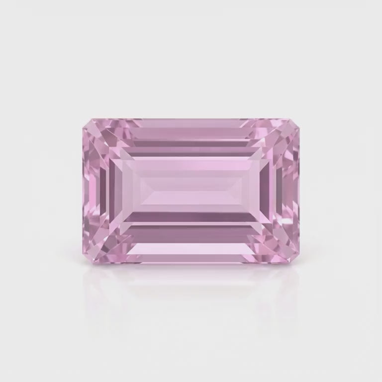 IGI Certified Laboratory Grown Pink Sapphire | 7.86 Carat Rectangular Step Cut | Luxury Statement Gemstone