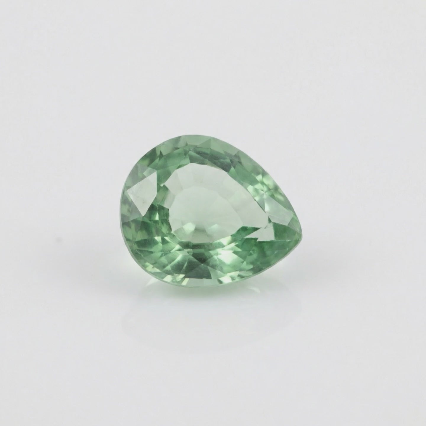 IGI Certified Laboratory Grown Green Sapphire | 11.80 Carat Pear Mixed Cut | Vibrant Green Gemstone