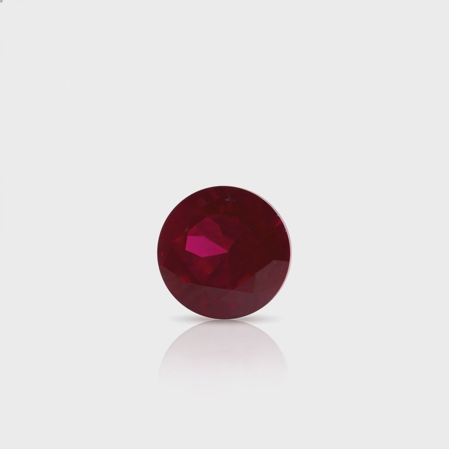 IGI Certified Laboratory Grown Ruby | 1.58 Carat Round Brilliant Cut | Purplish Red Ruby