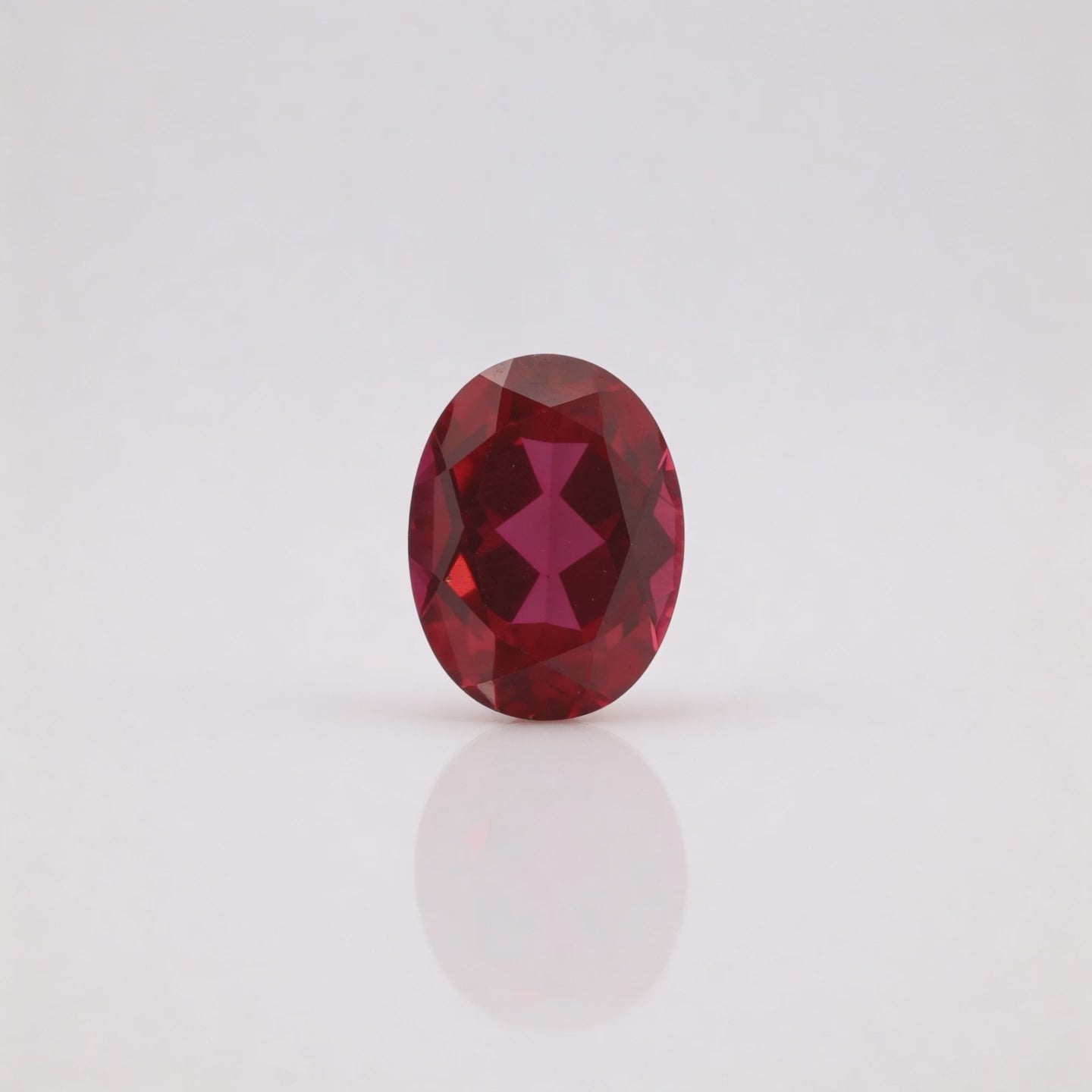 IGI Certified Laboratory Grown Ruby | 8.05 Carat Oval Cut | Purplish Red