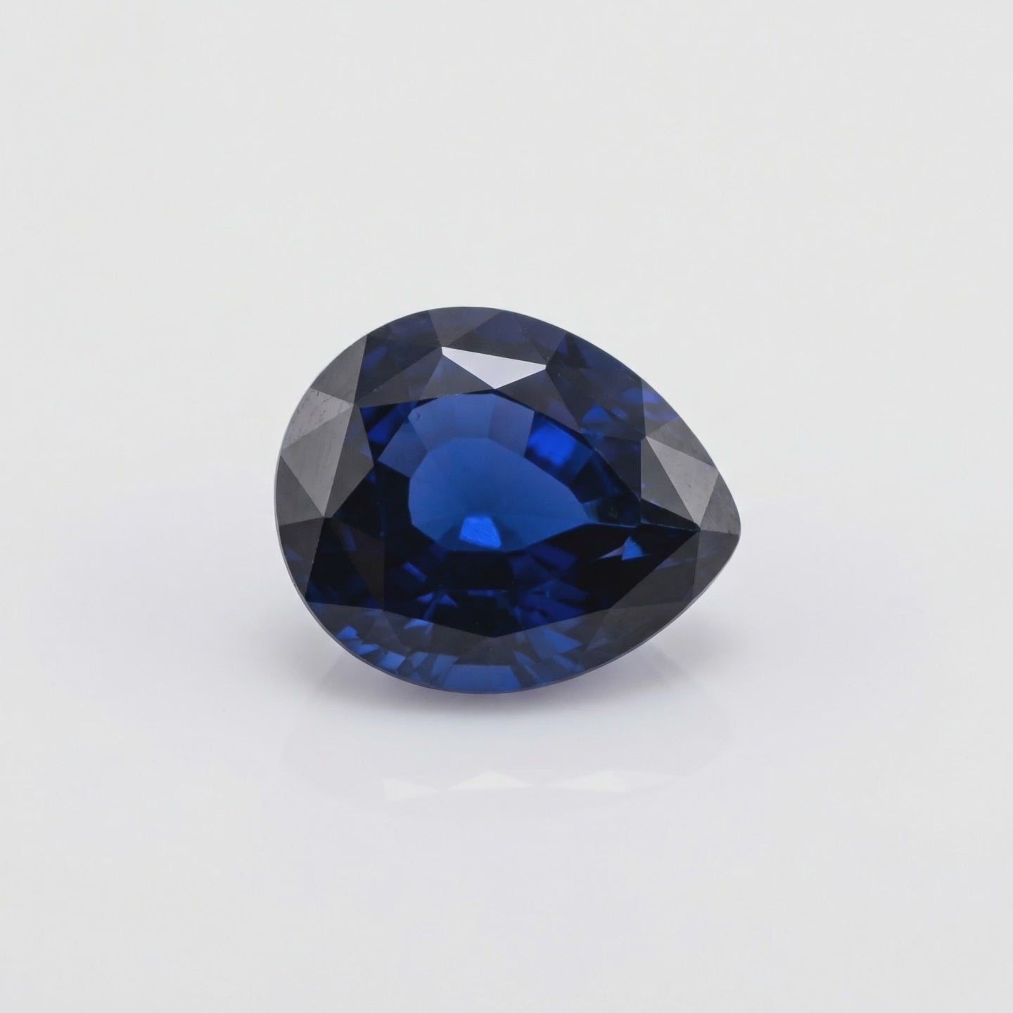 IGI Certified Laboratory Grown Blue Sapphire | 17.00 Carat Pear Mixed Cut | Luxury Gemstone