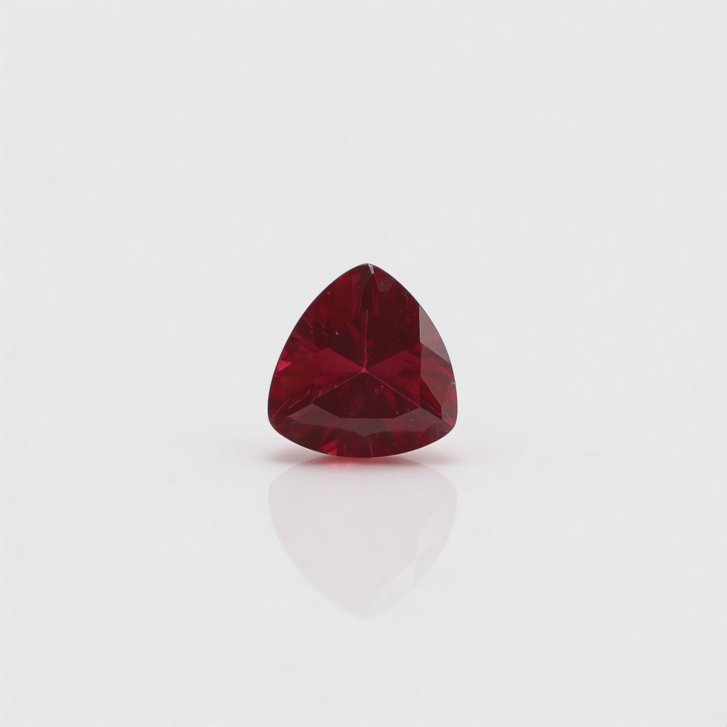 IGI Certified Laboratory Grown Ruby | 1.53 Carat Trillion Cut | Purplish Red
