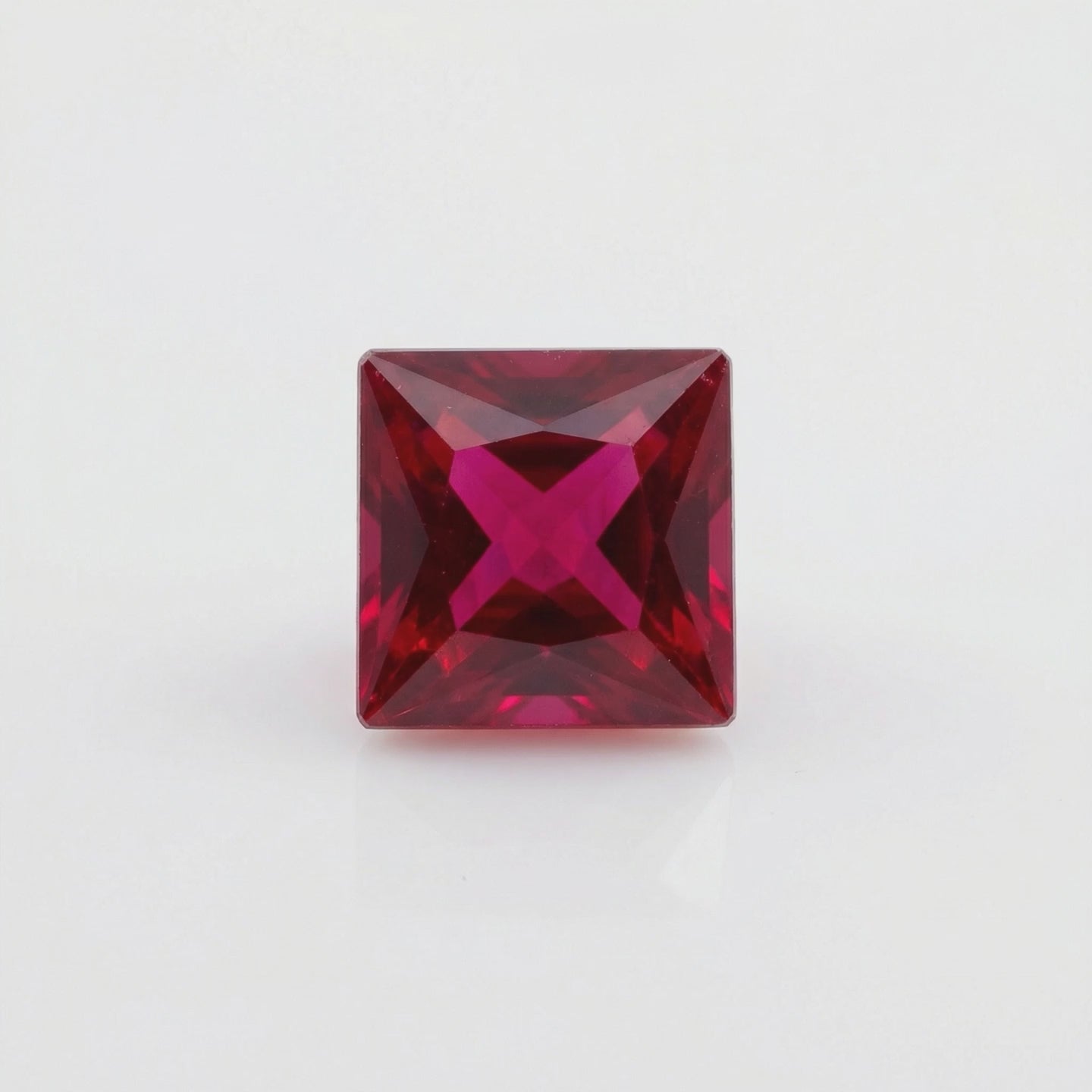 IGI Certified Laboratory Grown Ruby | 1.24 Carat Princess Cut | Purplish Red Gemstone