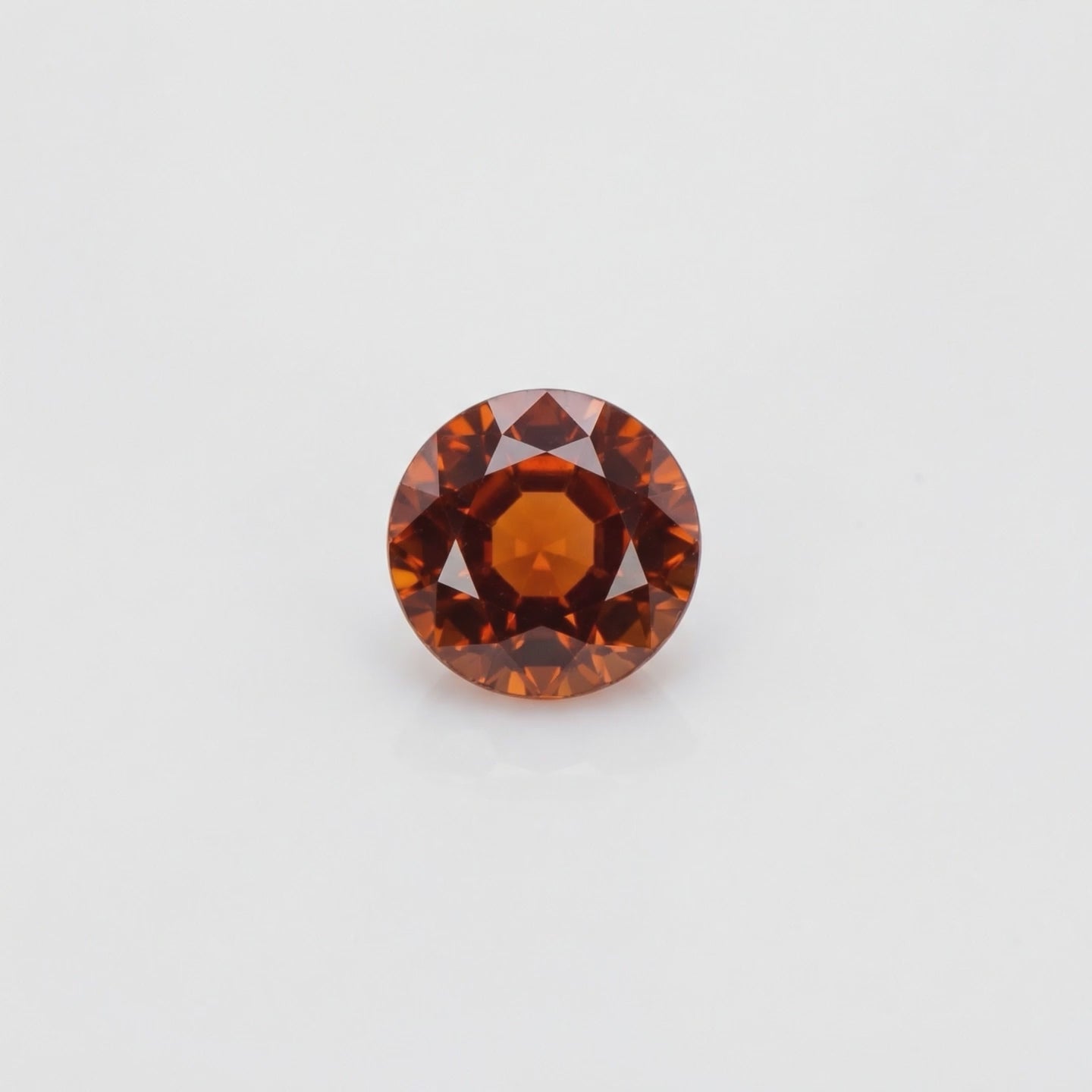 IGI Certified Laboratory Grown Orange Sapphire | 0.11 Carat Round Mixed Cut | Luxury Gemstone