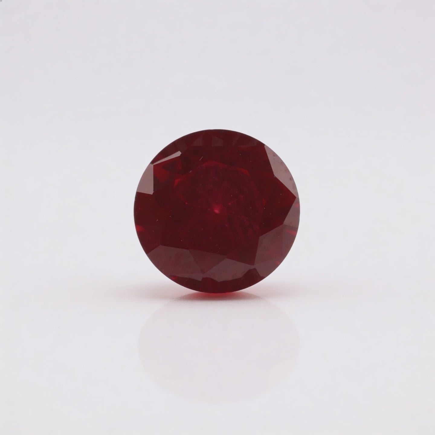 IGI Certified Laboratory Grown Ruby | 2.30 Carats Round Brilliant Cut | Purplish Red Ruby