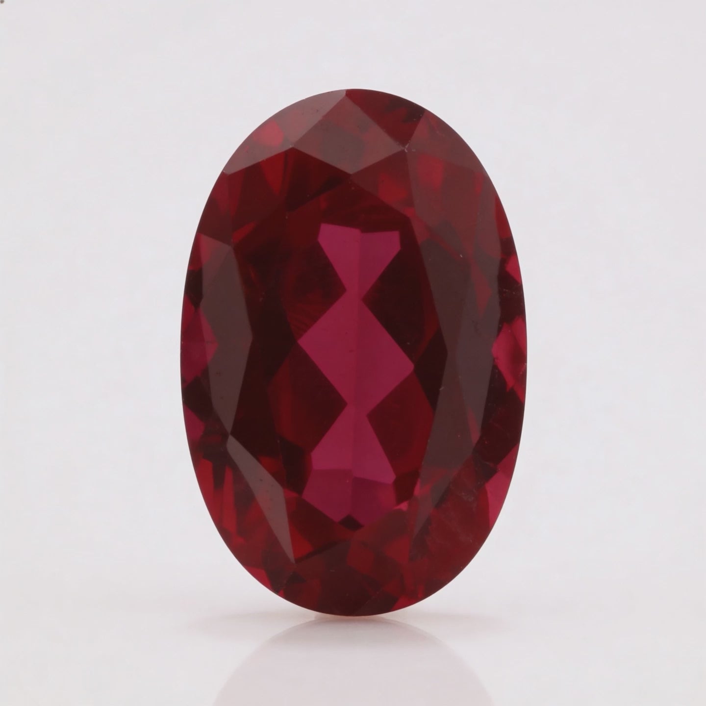 IGI Certified Laboratory Grown Ruby | 8.27 Carat Oval Cut | Purplish Red Luxury Gemstone