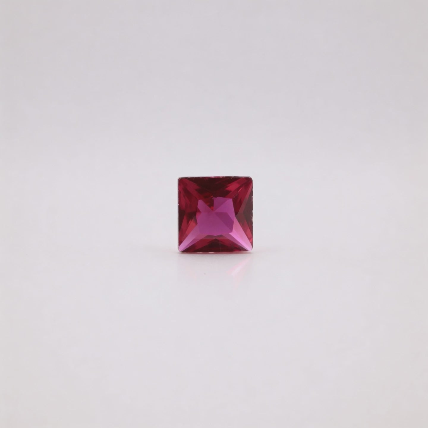 IGI Certified Laboratory Grown Ruby | 1.22 Carat Princess Cut | Purplish Red Ruby