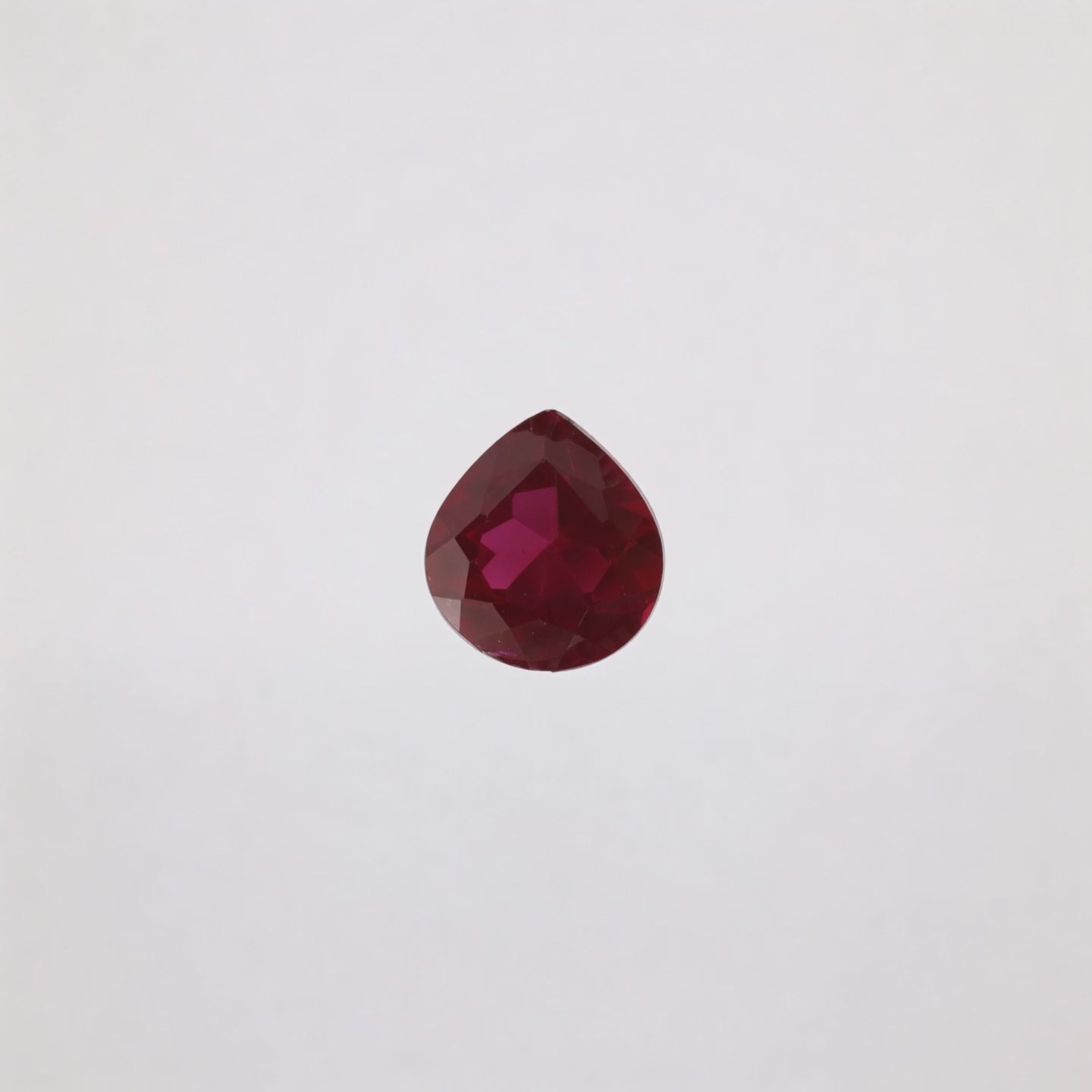 IGI Certified Laboratory Grown Ruby | 4.79 Carat Pear Modified Brilliant Cut | Purplish Red Gemstone