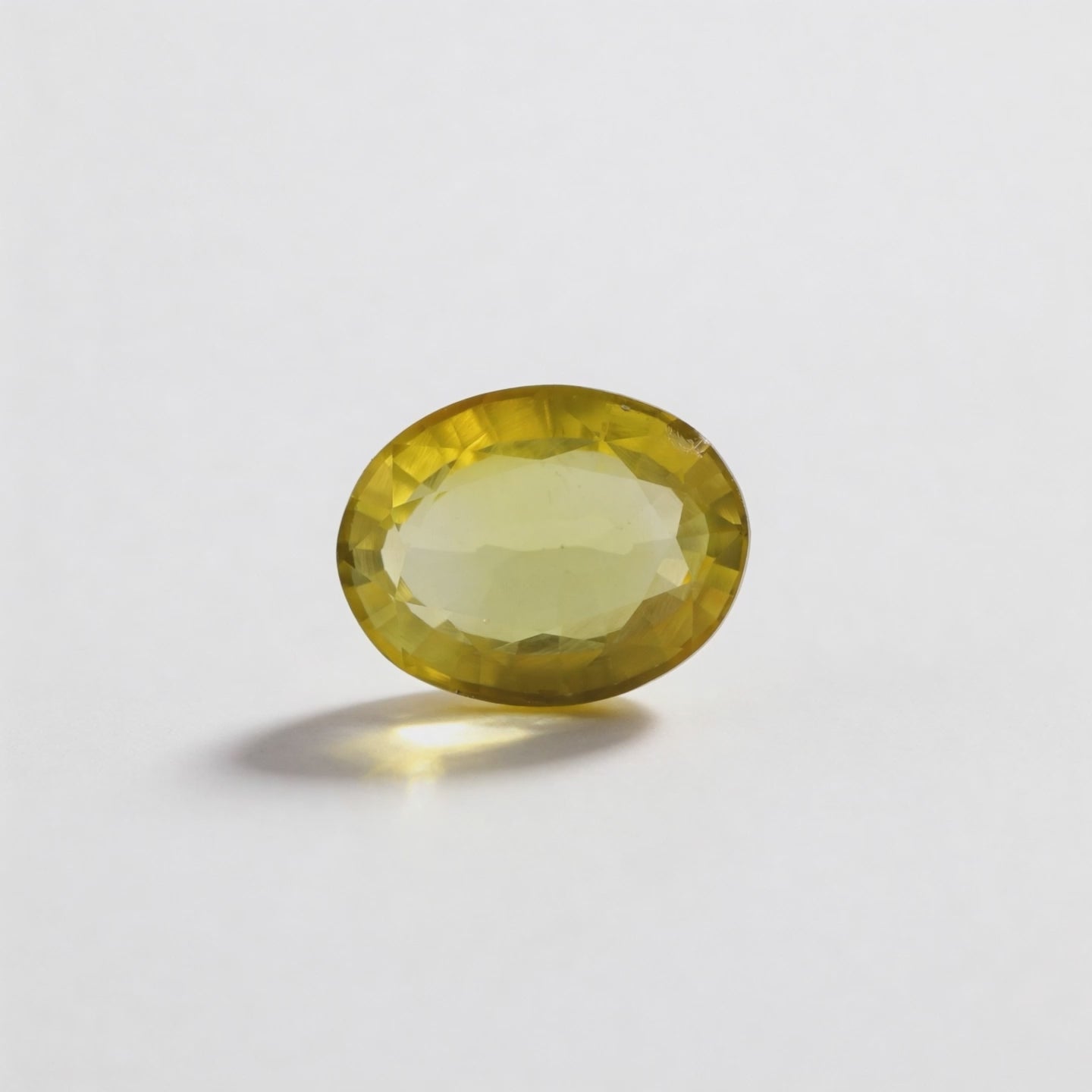 IGI Certified Laboratory Grown Yellow Sapphire | 20.49 Carat Oval Mixed Cut | Luxury Bright Yellow Gemstone