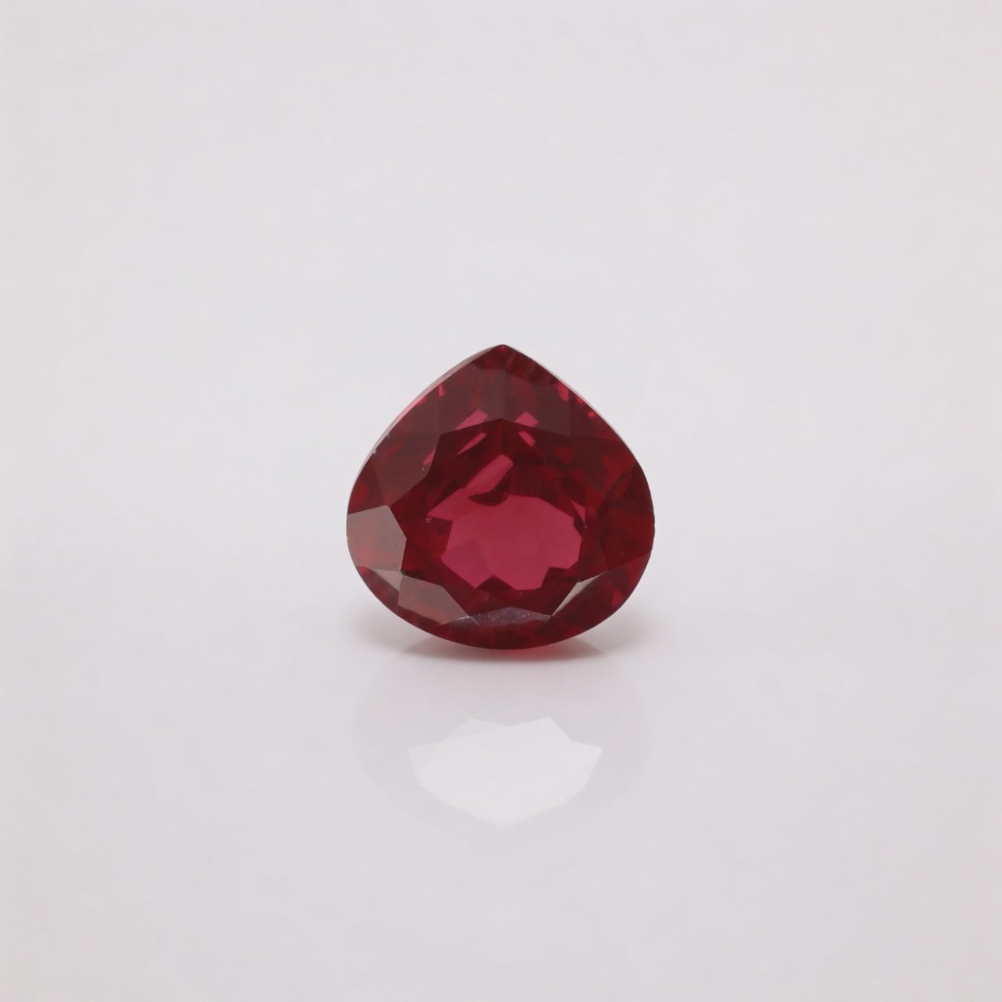 IGI Certified Laboratory Grown Ruby | 9.22 Carat Pear Mixed Cut | Purplish Red Masterpiece Gemstone