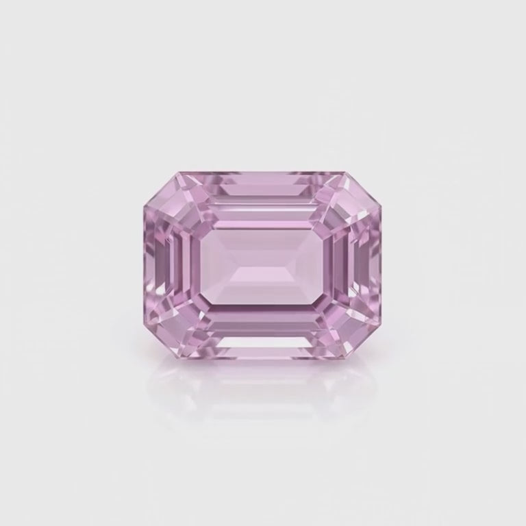 IGI Certified Laboratory Grown Pink Sapphire | 2.91 Carat Emerald Cut | Fine Luxury Gemstone