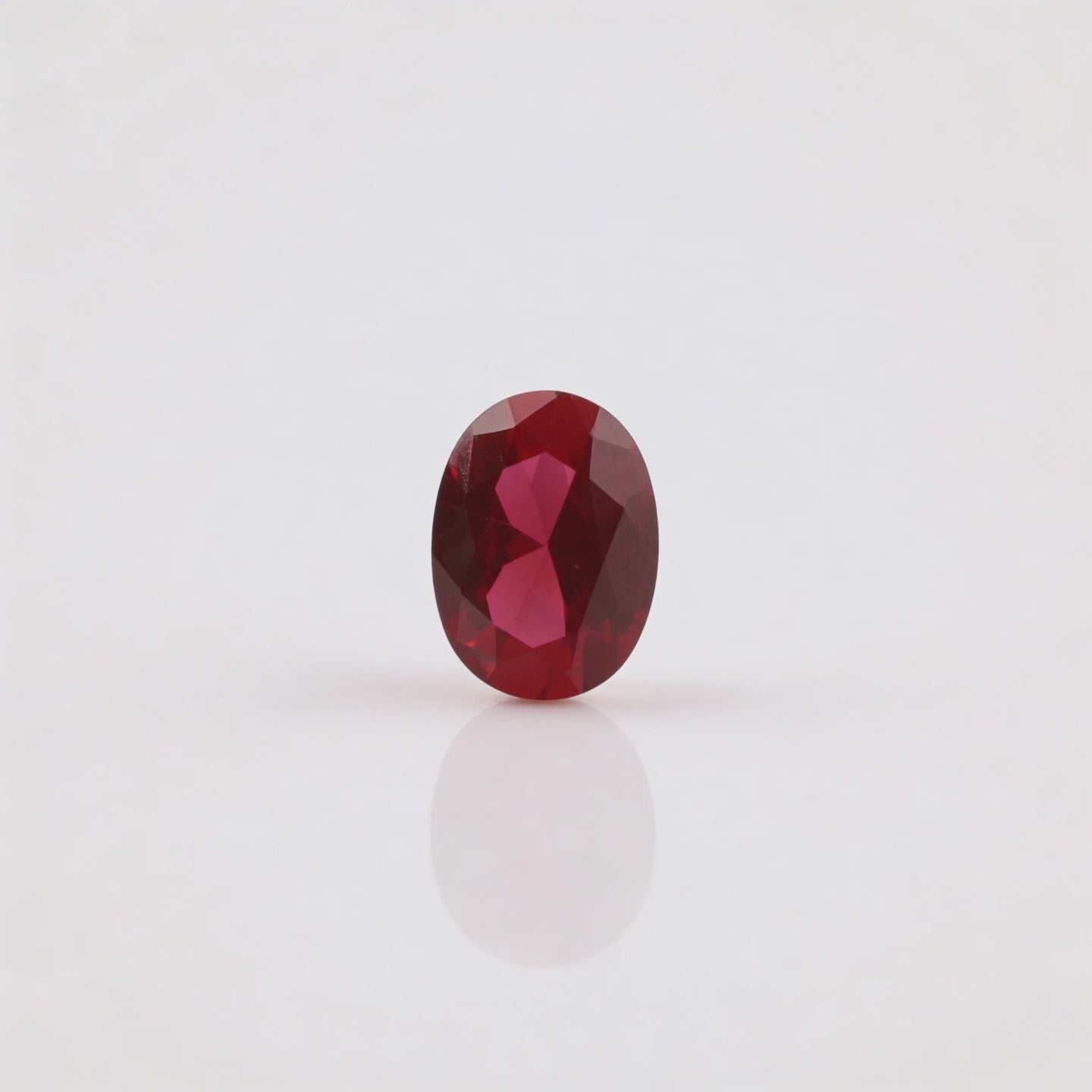 IGI Certified Laboratory Grown Ruby | 6.73 Carat Oval Brilliant Cut | Purplish Red Luxury Ruby
