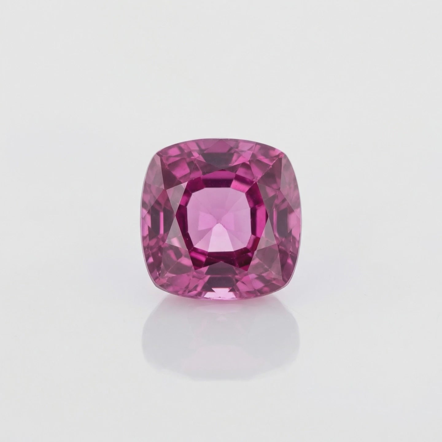 IGI Certified Laboratory Grown Pink Sapphire | 5.71 Carat Cushion Cut | Vivid Pink