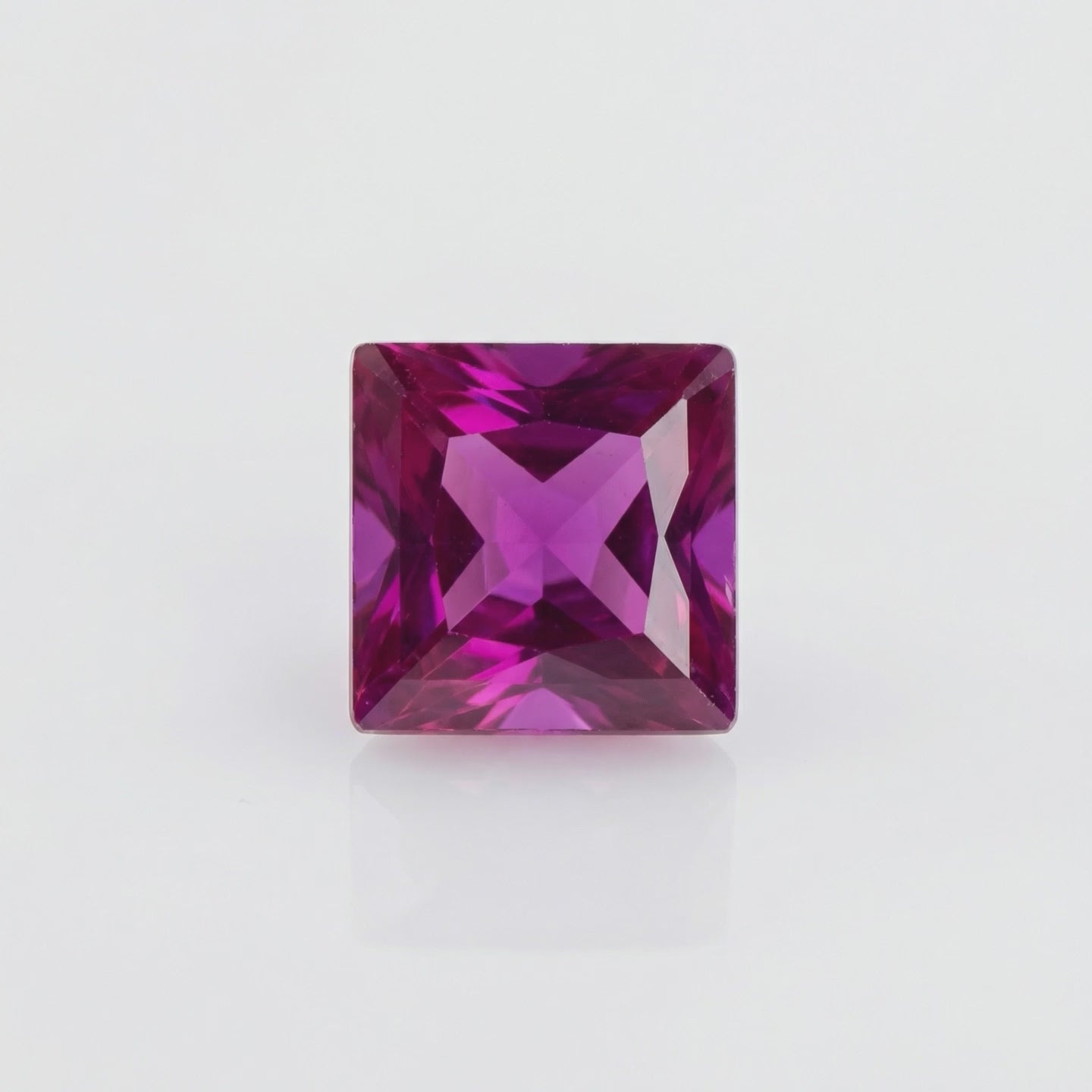 IGI Certified Laboratory Grown Ruby | 1.29 Carat Princess Cut | Purplish Red Gemstone